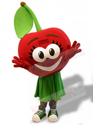 Red Cherry Mascot Costume Cartoon