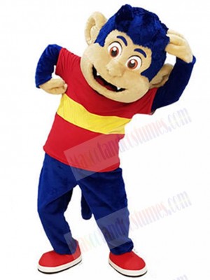 Happy Blue Monkey Mascot Costume Animal