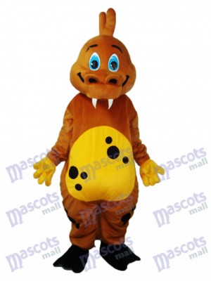 Golden Brown Dinosaur Mascot Adult Costume Animal  