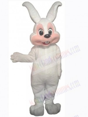 Pink Face Easter Bunny Mascot Costume Animal