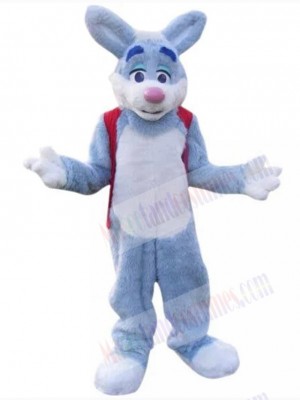 Blue Plush Easter Bunny Mascot Costume Animal