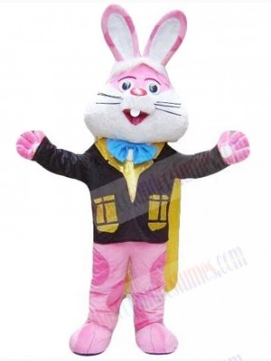 Cute Pink Easter Bunny Rabbit Mascot Costume Animal