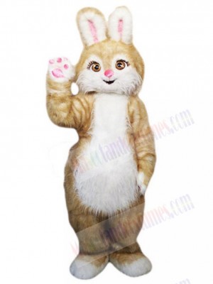 Brown and White Easter Bunny Mascot Costume Animal