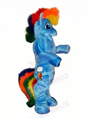 Blue Pony Horse Mascot Costumes Cartoon