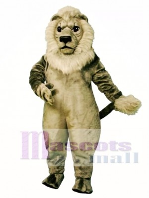 Old Grey Lion Mascot Costume