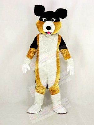 Black Brown and White Shepherd Dog Mascot Costume Cartoon