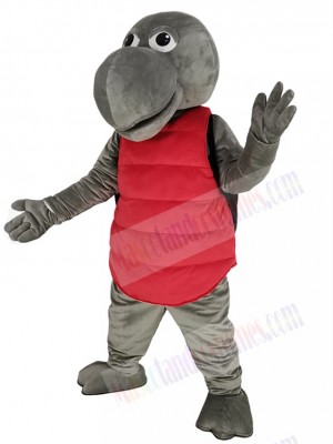 Grey and Red Sea Turtle Mascot Costume Animal