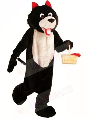 Black Wolf Mascot Costume Free Shipping 