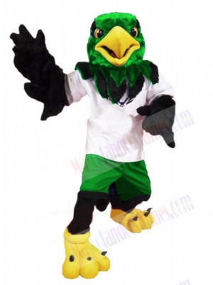 Green Head Hawk Mascot Costume Animal