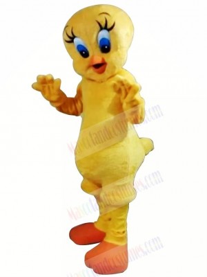 Yellow Bird With Big Eyes Mascot Costumes Cartoon