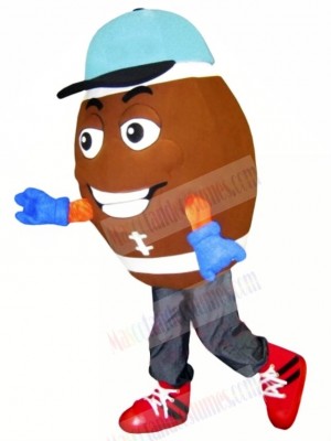 American Brown Football Mascot Costume Cartoon			