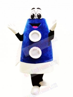 Cute Blue Rocket Mascot Costume Cartoon