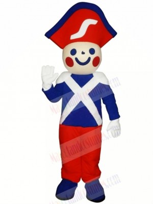 Cute Smiling Soldier Mascot Costume Cartoon