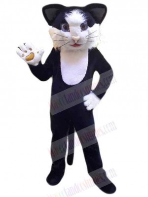 Cool Black and White Cat Mascot Costume Animal