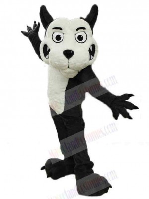 Big Head Black Wolf Mascot Costume Animal