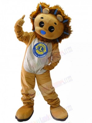 Blue Nose Brown Lion Mascot Costume Animal