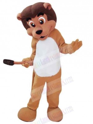 Kindly Brown Lion Mascot Costume Animal