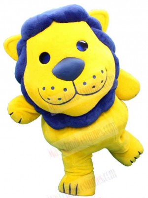 Yellow Lion Mascot Costume Animal with Blue Nose