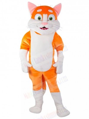 White and Orange Cat Mascot Costume Animal