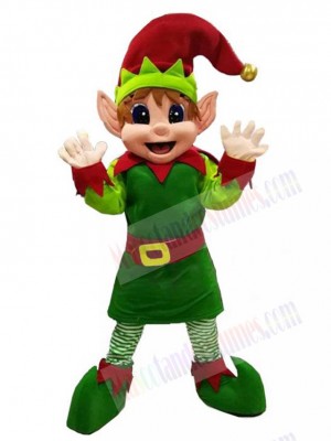 Funny Christmas Elf Mascot Costume Cartoon