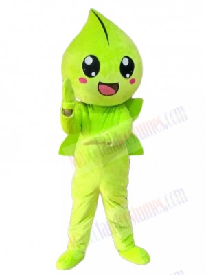 Green Peach Elf Mascot Costume Cartoon