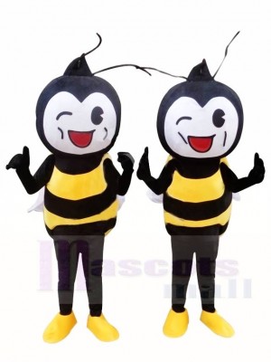 ONLY ONE White Face Yellow Bee Mascot Costumes Insect