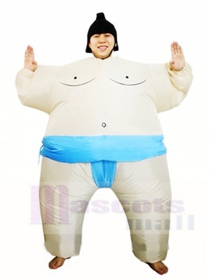 Blue Japanese Fat Man Sumo Inflatable Halloween Christmas Costumes for Adults