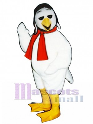 Cute Ace Bird with Aviator Hat & Scarf Mascot Costume