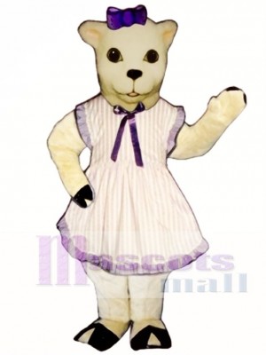 Lamb with Apron & Bow Mascot Costume Animal