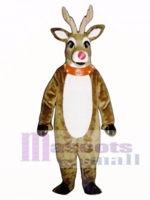 Mistletoe Deer with Lite-up Nose, Collar & Cuffs Christmas Mascot Costume