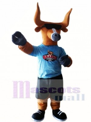 Bull with Sunglasses Mascot Costumes 