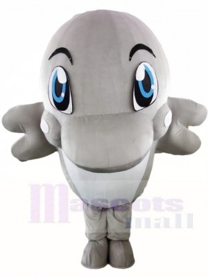 Cute Grey Dolphin Mascot Costumes Ocean 