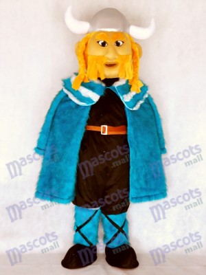 New Thor the Giant Viking Mascot Costume with Blue Cloak