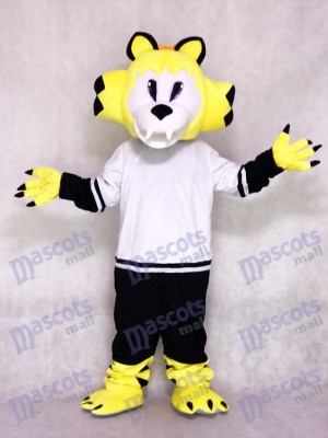 Nashville Predators Ice Hockey Team Mascot Costume Yellow Saber-toothed Cat Animal 
