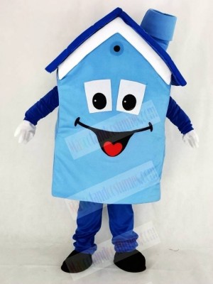 Realistic Blue House Mascot Costume School