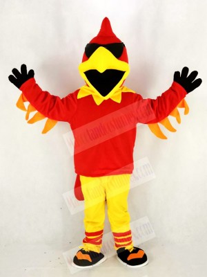 Rock Rooster Mascot Costume Cartoon	