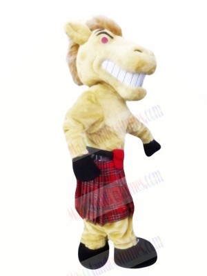 Fierce Horse with Dress Mascot Costumes 