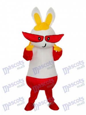 Easter Yellow Hat Rabbit Mascot Adult Costume Animal 