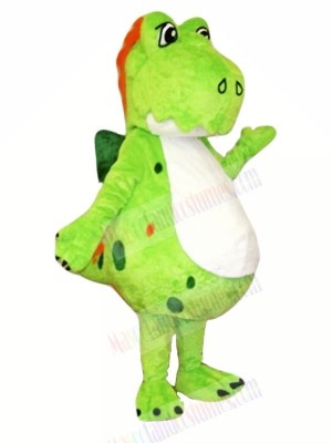 Fluffy Green Dinosaur Mascot Costumes Cheap