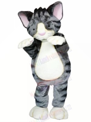 Lightweight Grey Cat Mascot Costumes Cartoon