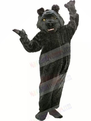 Shaggy Black Bear Mascot Costumes Cartoon