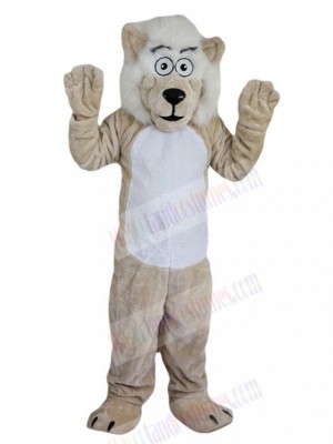 Beige Lion Mascot Costume Animal