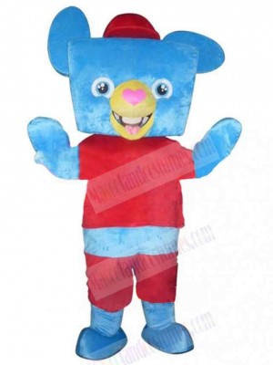 Lovely Cartoon Blue Bear Mascot Costume