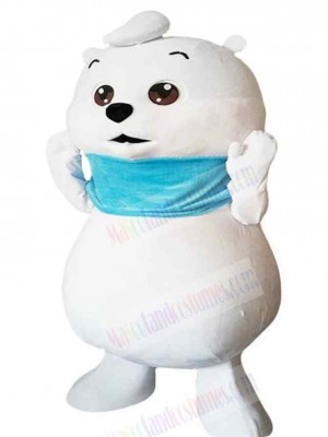 White Bear Adult Mascot Costume Animal