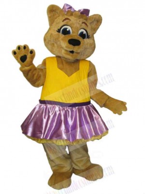 Loving Bear Couple Female Mascot Costume Animal