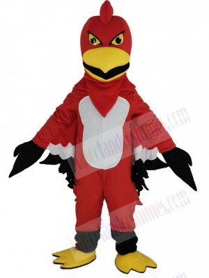 Red and White Thunderbird Mascot Costume Animal