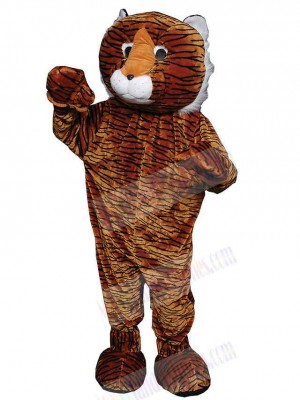 Lovely Brown Tiger Mascot Costume For Adults Mascot Heads