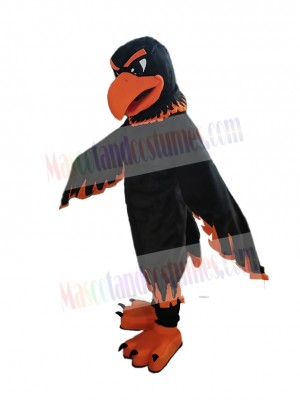 Black and Orange Hawk Mascot Costume Animal