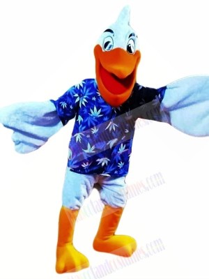 Happy Blue Pelican Mascot Costumes Cheap