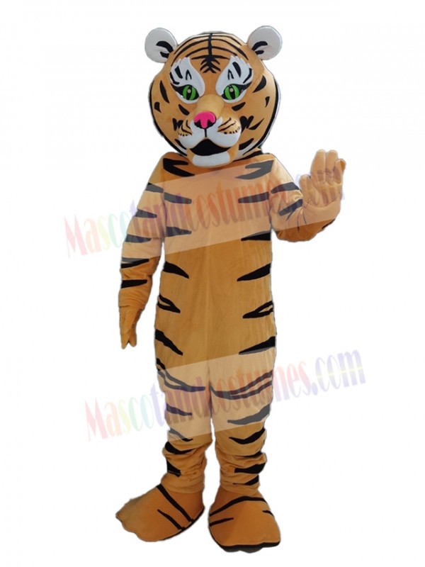 Happy giant Tiger Mascot costume wild animal fancy dress - SpotSound Mascots  in Canada / US / Latin America Cortar L (175-180CM)